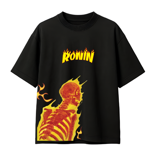 FLAMING SKELETON TEE